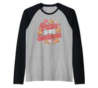 Pizza Is My Soulmate Foodie Food Lover Hombres Mujeres Camiseta Manga Raglan