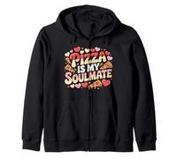 Pizza is My Soulmate Funny Food Lover Foodie Hombres Mujeres Sudadera con Capucha