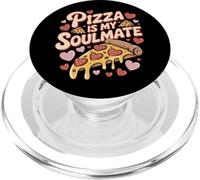 Pizza Is My Soulmate Funny Foodie Food Lover Hombres Mujeres PopSockets PopGrip para MagSafe