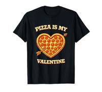 Pizza Is My Valentine Fiesta de San Valentín en Forma de corazón Camiseta