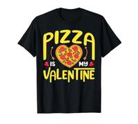 Pizza Is My Valentine for a Pizza Lover Camiseta gráfica económica, Hombre, Negro, S