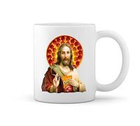 Pizza Jesus Pot Jesus TShirt Marijuana Humor New Trend Fun Lustig Blanco taza Mug