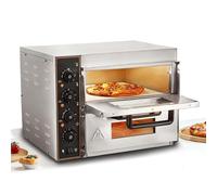Pizza Maker para encimera, horno eléctrico para pizza de 16", precalentamiento rápido de 3000 W, 122-662 °F, temporizador de 0-60 min, horneado uniforme de 360° para una corteza crujiente,