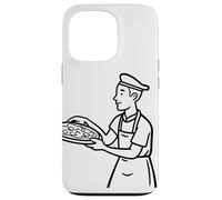 Pizza Maker Sketch Pizzaiolo para niños Carcasa para iPhone 13 Pro