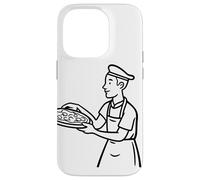 Pizza Maker Sketch Pizzaiolo para niños Carcasa para iPhone 14 Pro