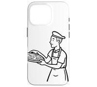 Pizza Maker Sketch Pizzaiolo para niños Carcasa para iPhone 16 Pro