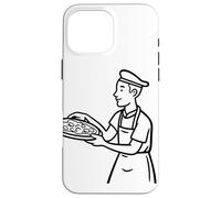 Pizza Maker Sketch Pizzaiolo para niños Carcasa para iPhone 16 Pro Max