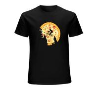 Pizza Moon - Camiseta unisex para hombre, color negro, Negro , M