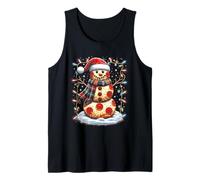 Pizza Muñeco De Nieve Sombrero De Santa Comida Rápida Feliz Fiesta Camiseta sin Mangas