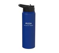 Pizza My Slice Of Therapy - Divertido dicho amante de la pizza Stainless Steel Insulated Water Bottle