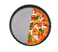 Pizza Pan For Oven - Improved Carbon Steel Non Stick Pizza Tray With Good Thermal Conduction - Easily Clean Machine Washable Baking Pan With Removable Bottom For Everyday Cooking, Family Dinners