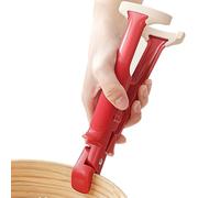 Pizza Pan Gripper 2 en 1, Anti Scalding Hot Dish Lifter, Heat Resistant Silicone Tongs, Kitchen Accessories for Safe Handling in Oven, Air Fryer, and Steamer