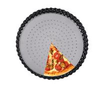 pizza para horno, pizza perforada | Bandeja de pizza antiadherente de acero al carbono de buena conducción térmica,Plato de cocina lavable a máquina con fondo extraíble para la cocina diaria y