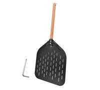 Pizza Peel - 12 pulgadas Stainless Steel Perforrated Heat-Resistant Tool, Professional Oven Pizza Shovel, Essential Baking Hardware para Home Cooking, Grilling, Kitchen Prep, Pastry, Dough And Bread