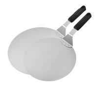 Pizza Peel - Stainless Steel Round Dough Scraper, Pizza Slider And Pie Server Tool, Perfect Kitchen Accessory For Home Cooking, Restaurant PizzaMaking, Apartment Baking, Outdoor Serving