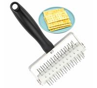 Pizza Puncher | Stainless Steel Pin Maker Roller For Pastry - Rolling Pie Needle Wheels Cutter, Dough Docker Crust