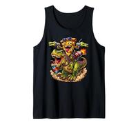Pizza Rock on Dinosaur - Monster ZAH Camiseta sin Mangas