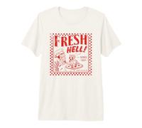 Pizza Satan Fresh Hell Satan Occult Satanic Lucifer Camiseta Premium