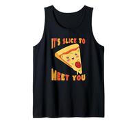 Pizza Slice Cute Funny Food Juego de Palabras Camiseta sin Mangas
