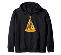 Pizza Slice Funny Christmas Tree Family Food Pizza Lover Sudadera con Capucha