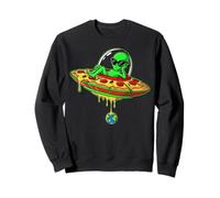 Pizza Slice UFO Alien Funny Cosmic Food Sudadera