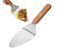 Pizza Spatula - Stainless Steel Pizza Server, Wooden Handle Pie Cutter,Food Grade Baking Slicer | Ergonomic Cooking Turner, Desserts Biscuits Baking Domestic Professional Kitchen vital Utensils