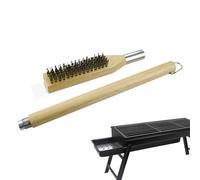 Pizza Stone Brush - 50cm Detachable Wire Cleaning Scratcher | Pizza Oven Brush, BBQ Grill Scraper For Stove Grate Skillet Cooking Outdoor Camping Garden