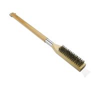 Pizza Stone Cleaner - Detachable Wire Brush Scraper, Wooden Handle Tool | Grilling Cleaning Brush For Grate Stove Fireplace Cooking Kitchen Outdoor Garden Camping BBQ