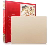 Pizza Stone, Engineered Tuff Cordierite Durable, Heavy Duty Ceramic, Baking Stone, Pizza Pan, Perfect for Oven, BBQ and Grill, Thermal Shock Resistant, Durable and Safe, 15x12 Inch Rectangular