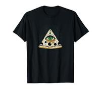 Pizza todos los ojos que ven illuminati humor comida rápida Camiseta