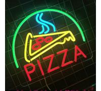 Pizzería neón letrero Led letrero de pizza comercial neón decoración de ventana fuente de alimentación USB uso a largo plazo luz color ajustable