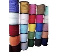 PIZZITALIANI Cordones Pasamaneria - Cordon Trenzado 6 mm X 25m Color Blanco, Cuerda Trenzada, Cuerdas para Cortinas, Costura Creativa, Bricolaje, Artisanat