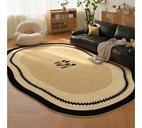 PIZZZENO Alfombras de Estilo Retro para Dormitorio, Formas Irregulares, decoración de Sala de Estar, Alfombra Gruesa de Felpa, Alfombra de Suelo, Suave y esponjosa, Estudio, I, 100 x 160 cm