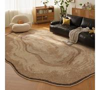 PIZZZENO Alfombras de Estilo Retro para Dormitorio, Formas Irregulares, decoración de Sala de Estar, Alfombra Gruesa de Felpa, Alfombra de Suelo, Suave y esponjosa, para Estudio, A, 100 x 160 cm