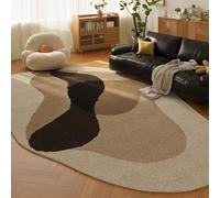 PIZZZENO Alfombras de Estilo Retro para Dormitorio, Formas Irregulares, decoración de Sala de Estar, Alfombra Gruesa de Felpa, Alfombra de Suelo, Suave y esponjosa, Estudio, F, 100 x 160 cm