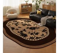 PIZZZENO Alfombras de Estilo Retro para Dormitorio, Formas Irregulares, decoración de Sala de Estar, Alfombra Gruesa de Felpa, Alfombra de Suelo, Suave y esponjosa, para Estudio, J, 100 x 160 cm