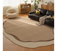 PIZZZENO Alfombras de Estilo Retro para Dormitorio, Formas Irregulares, decoración de Sala de Estar, Alfombra Gruesa de Felpa, Alfombra de Suelo, Suave y esponjosa, Estudio, E, 100 x 160 cm