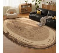 PIZZZENO Alfombras de Estilo Retro para Dormitorio, Formas Irregulares, decoración de Sala de Estar, Alfombra Gruesa de Felpa, Alfombra de Suelo, Suave y esponjosa, Q, 100 x 160 cm