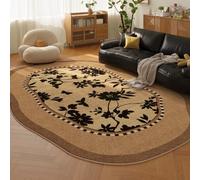 PIZZZENO Alfombras de Estilo Retro para Dormitorio, Formas Irregulares, decoración de Sala de Estar, Alfombra Gruesa de Felpa, Alfombra de Suelo, Suave y esponjosa, para Estudio, L, 100 x 160 cm