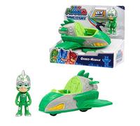PJ Masks 95823 Vehículos Save The Sky Mobile, figura de Gekko y coche, verde, multicolor, M
