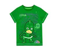 PJ Masks Camiseta de Manga Corta para niños Gekko Verde 7-8 Años