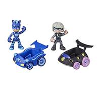 PJ Masks Catboy vs Luna Girl Battle Racers juguete preescolar, vehículo y figura de acción para niños a partir de 3 años