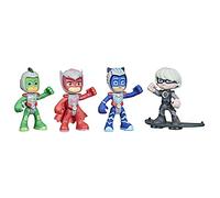 PJ Masks Flight Time Mission Juego de figuras de acción para niños de 3 años en adelante, incluye 4 figuras de acción y 1 accesorio