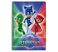Pj Masks- Libreta Folio 80 Hojas Tapas duras, 215 x 310 mm (SAFTA 511711066)