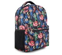 PJ MASKS Mochila Heroes Unite con Catboy, Owlette, Gekko y PJ Robot, lista para abordar aventuras, Negro -