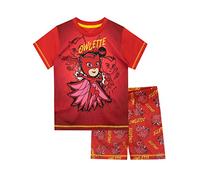 PJ Masks Pijamas de Manga Corta para niños Owlette Rojo 9-10 Años