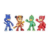 PJ Masks - Set de héroes y Dragona - Juguete preescolar - 4 figura de acción articuladas y 1 accesorio para niños de 3 años en adelante, Exclusivo en Amazon