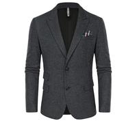 PJ PAUL JONES Sakko Americana británica de corte regular para hombre, 2 botones, moderna chaqueta de negocios, gris oscuro, XXL