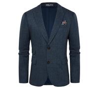 PJ PAUL JONES Sakko Americana británica de corte regular para hombre, 2 botones, moderna chaqueta de negocios, azul oscuro, M