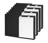 PJ358-2LX6JDH Juego de filtros de repuesto para HEAPETS P358 Purificador de aire para mascotas Trampas de filtración de doble etapa Control de pelo de mascotas 8 prefiltros 4 H13 HEPA compuesto